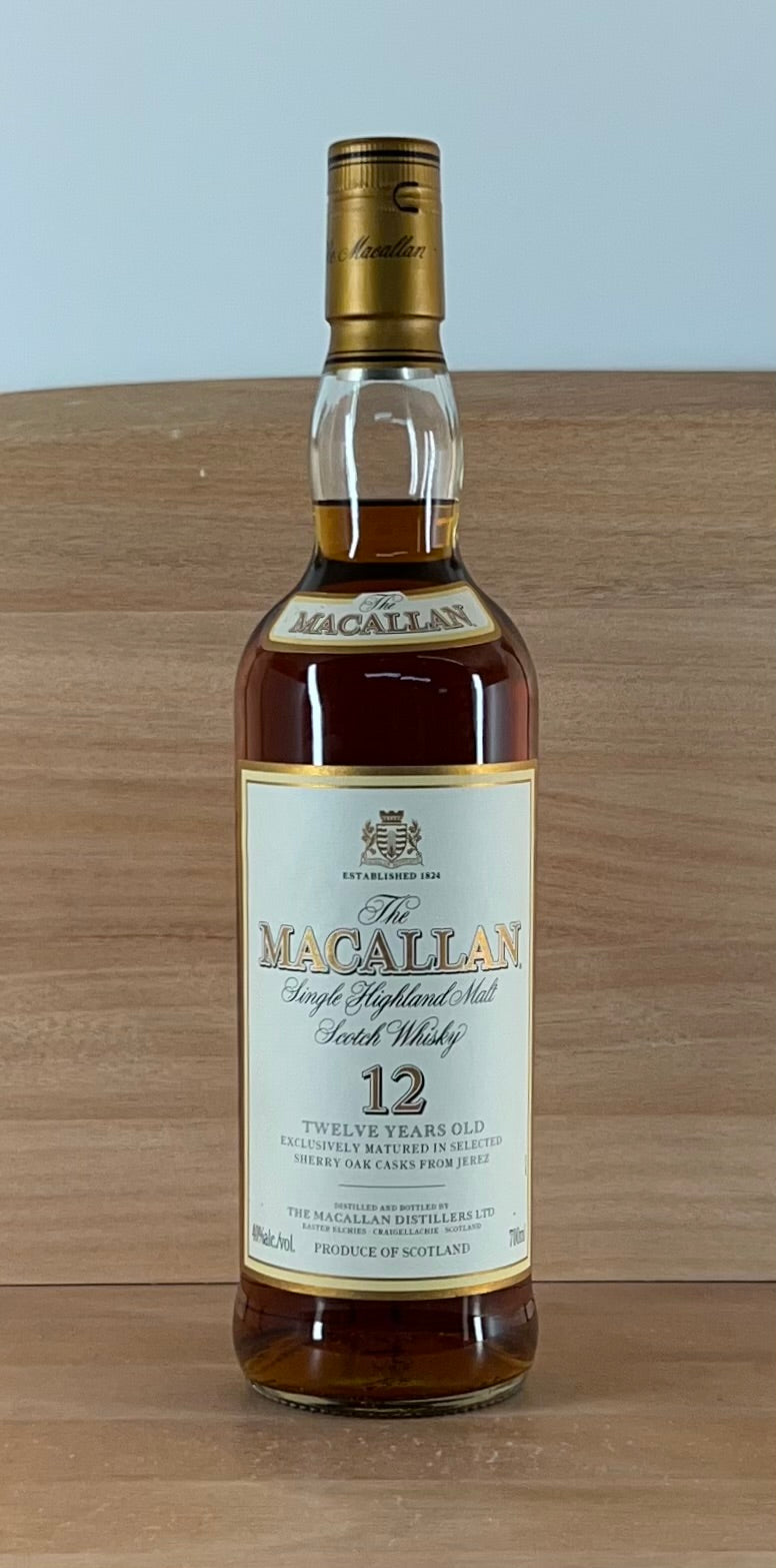 Macallan 12 yo Sherry Oak Single Malt Scotch Whisky (Old bottling)