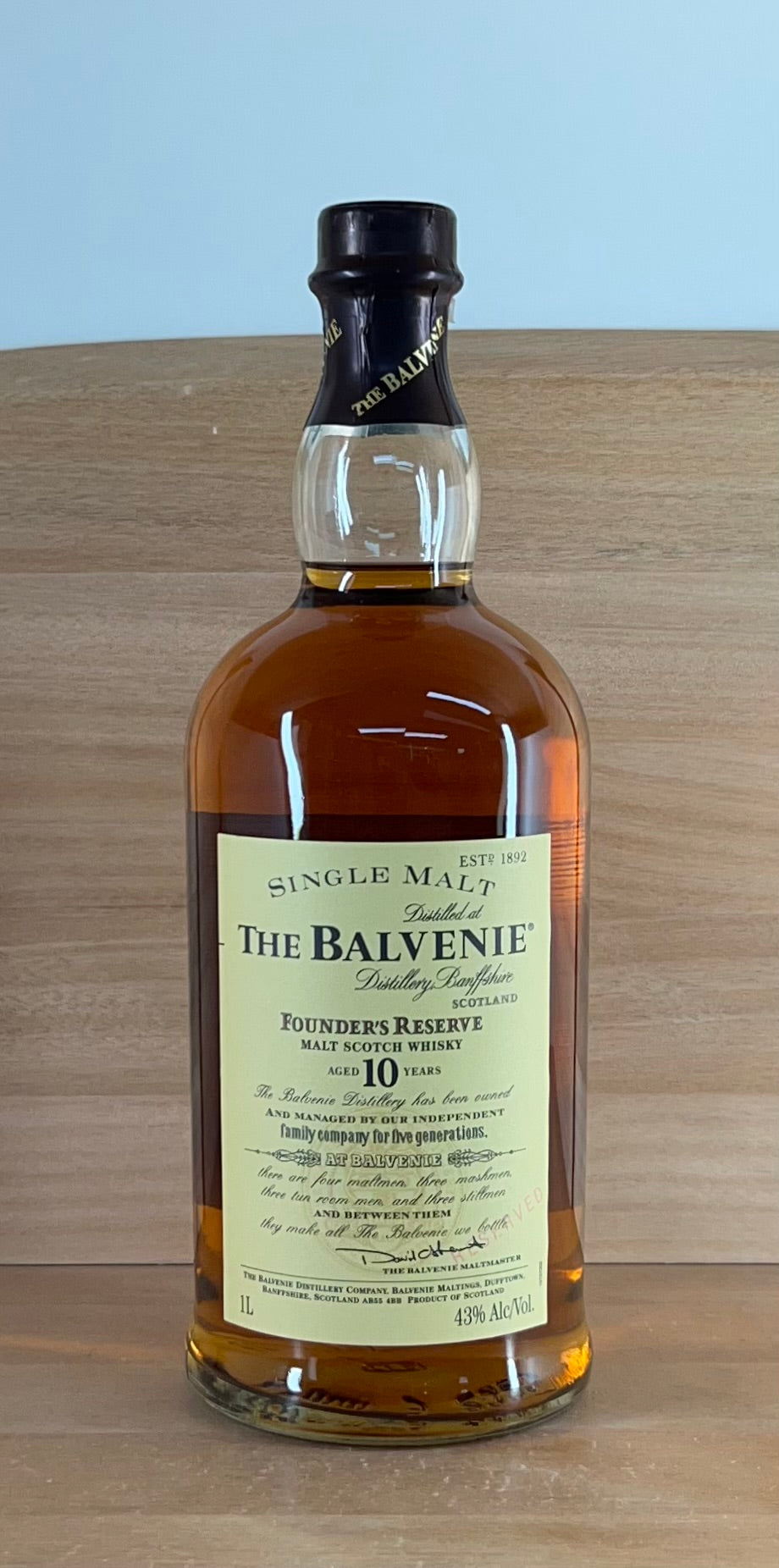 The Balvenie 10 yo Single Malt Scotch Whisky (1000 mL, Older bottling)