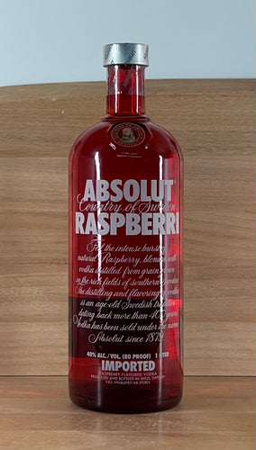 Absolut Raspberri Vodka (Older bottling, 1000 mL)