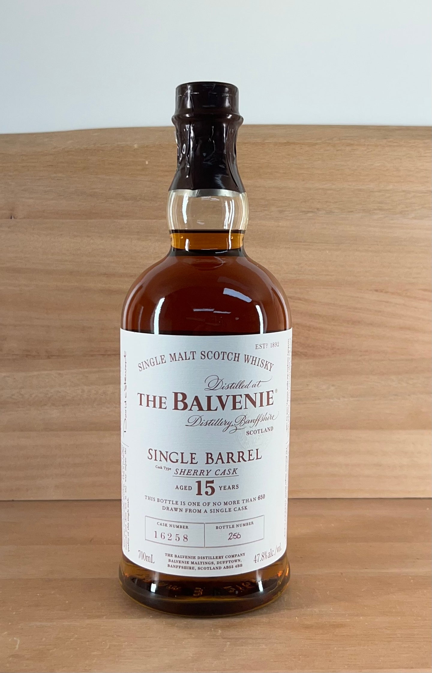 The Balvenie 15 yo Single Barrel Sherry Oak Single Malt Scotch Whisky