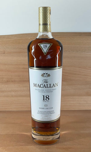 Macallan 18 yo Sherry Oak Single Malt Scotch Whisky (2022 edition)