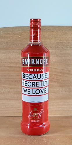 Smirnoff Limited Edition “Because Secretly We Love” Vodka