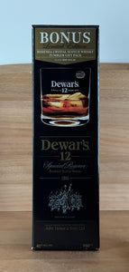 Dewars 12 yo Blended Scotch Whisky (Older bottling with glass)