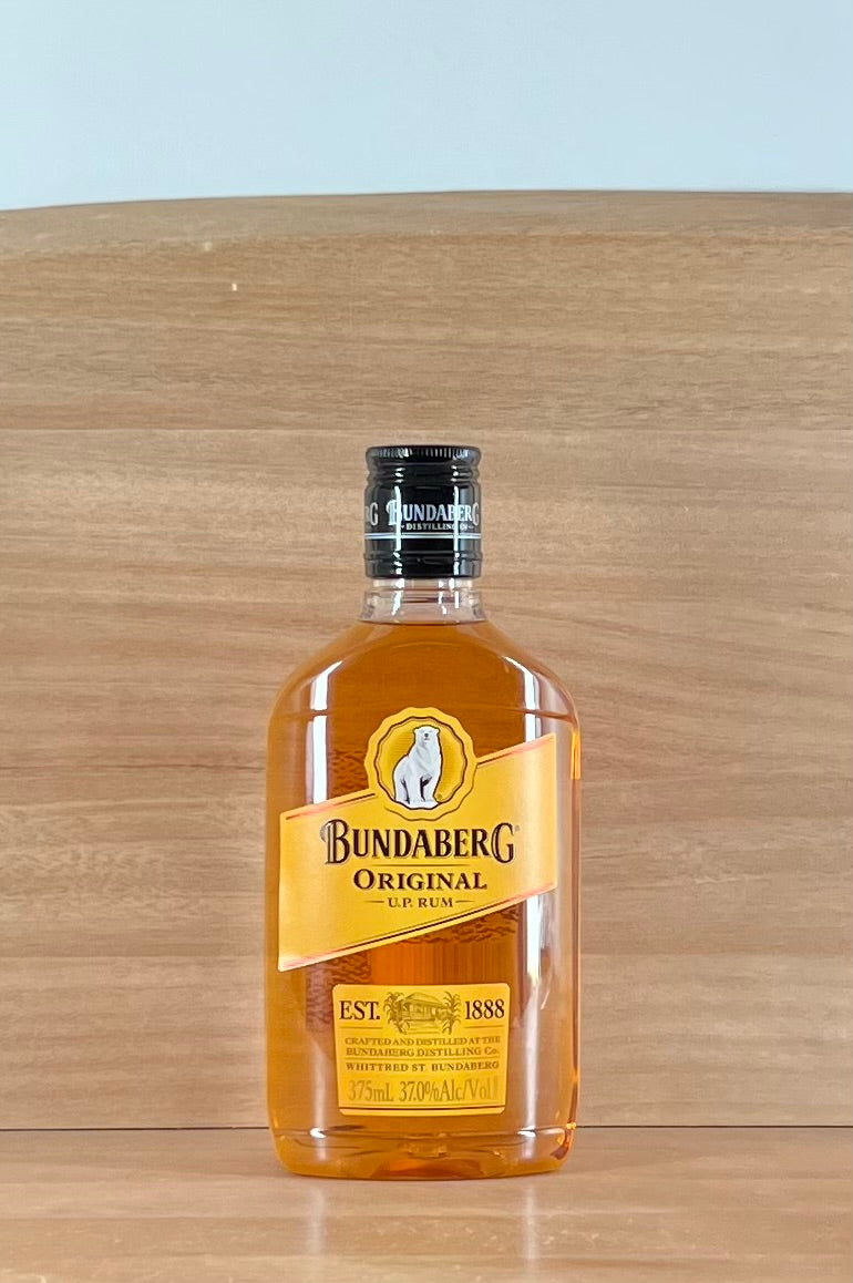 Bundaberg Underproof Rum (Older bottling, Straight, Black Cap, Plastic bottle, 375 mL)