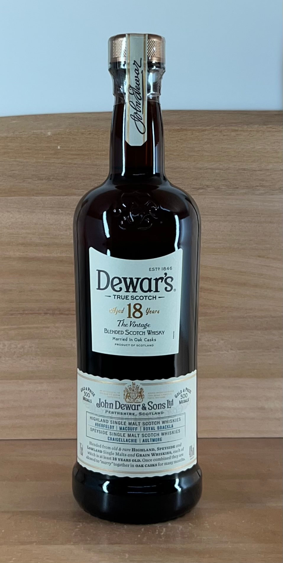 Dewars 18 yo Blended Scotch Whisky (750 mL)