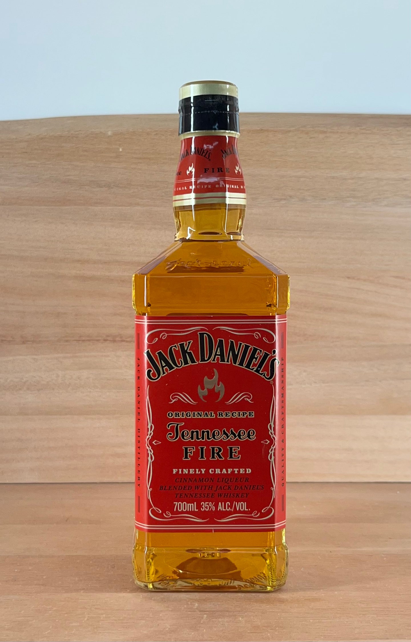 Jack Daniels Fire Liqueur Black Text  (Red)