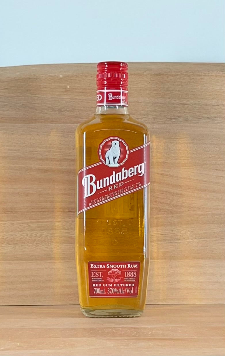 Bundaberg Red Rum (Older bottling, Two white lines on cap, 120th year anniversary on side, 700 mL)