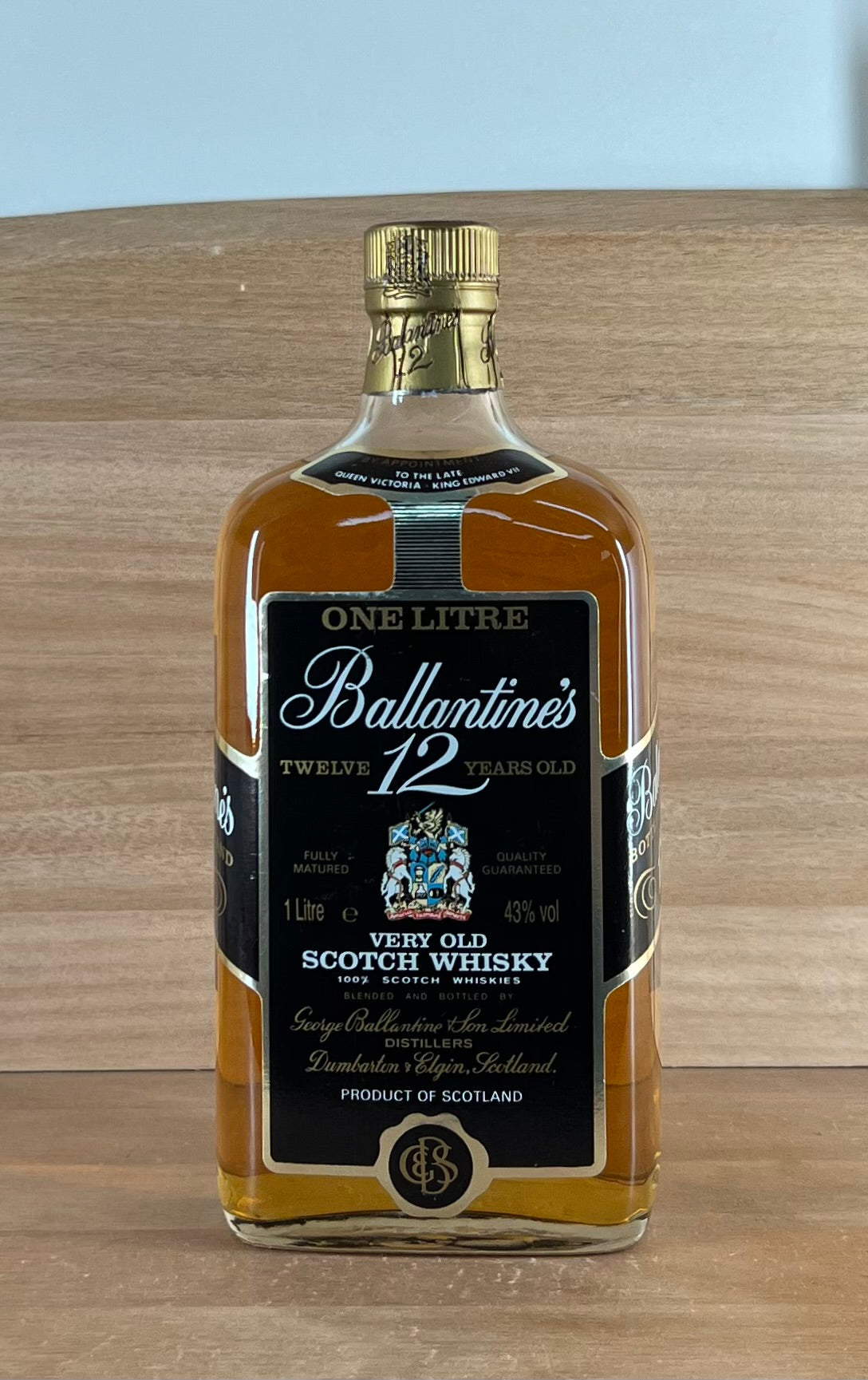 Ballantine 12 yo Very Old Blended Scotch Whisky (Old bottling, No box, 1000 mL)