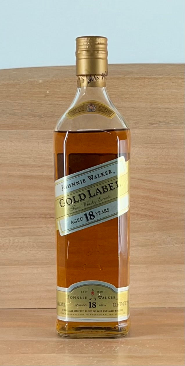 Johnnie Walker Gold Label 18 yo Blended Scotch Whisky (Old bottling, screwcap, no box, 750 mL)