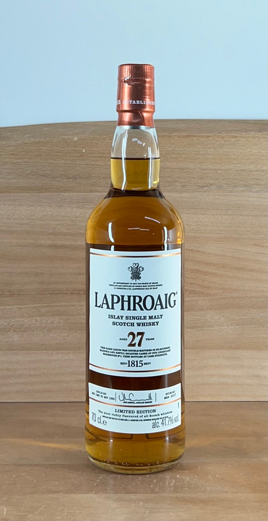 Laphroaig 27 yo Single Malt Scotch Whisky