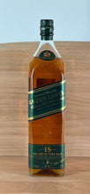 Load image into Gallery viewer, Johnnie Walker 15 yo Green Label Blended Malt Scotch Whisky (1000 mL, older bottling, boxed)