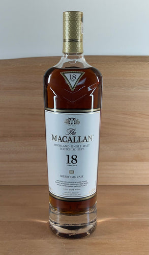 Macallan 18 yo Sherry Oak Single Malt Scotch Whisky (2019 edition)