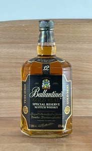 Ballantine 12 yo Gold Seal Blended Scotch Whisky (Older bottling, No box, 1000 mL)