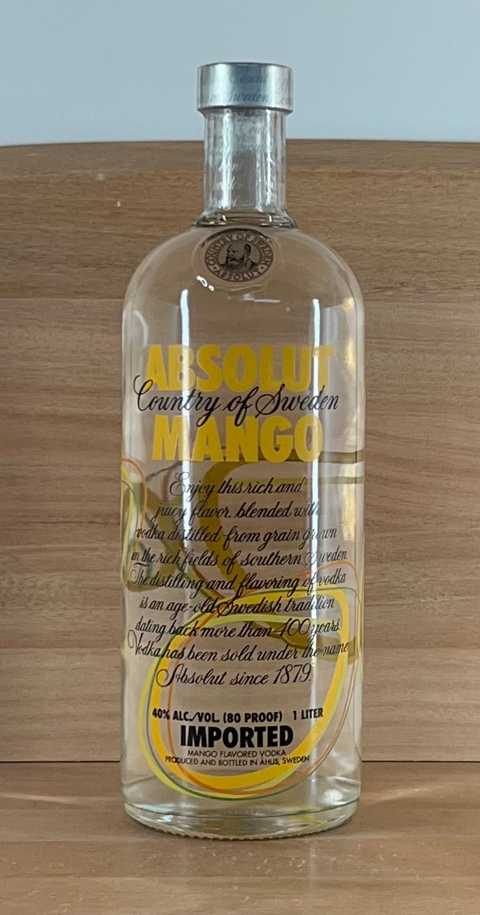 Absolut Mango Vodka (Older bottling, 1000 mL)