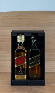 Johnnie Walker Red and Black Label Twin Pack Blended Scotch Whisky (Older bottling)  (2 x 200 mL)