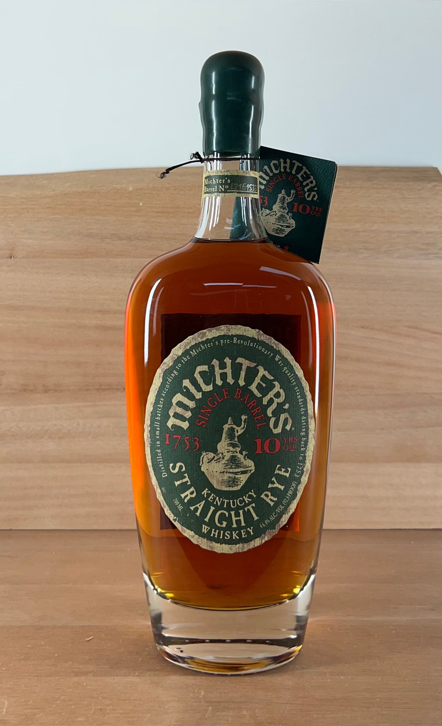 Michters 10 yo Single Barrel Rye Whiskey (2022 edition)